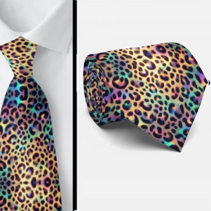 Trendig & Djärv Opal Leopardtryckt slips