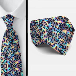 Trendig & Djärv Opal Leopardtryckt slips