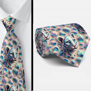 Trendig & Djärv Opal Leopardycktryck Slipknot Slips