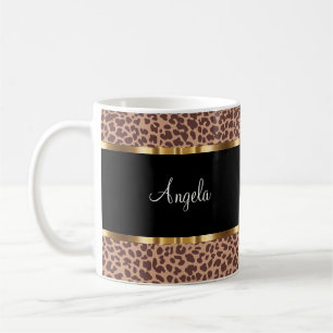 Trendig Djurutskrift Monogram Kaffe koppar