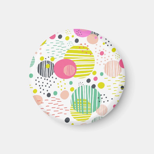 Trendig dots mönster dekorativ kudde dryckespåsk magnet (Framsidan)