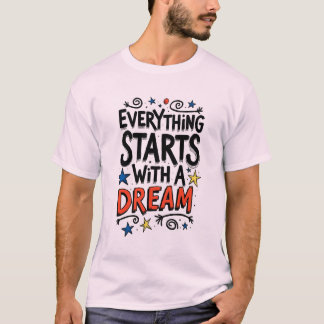 Trendig Dreamer T-Shirt Typografi