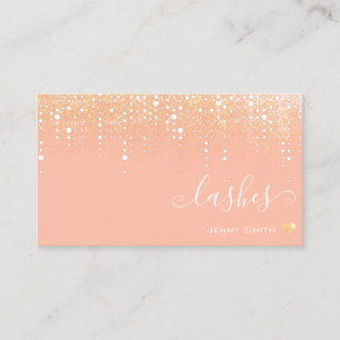 Trendig Drivning Light Guld Rain Pastel Rosa Peach Visitkort