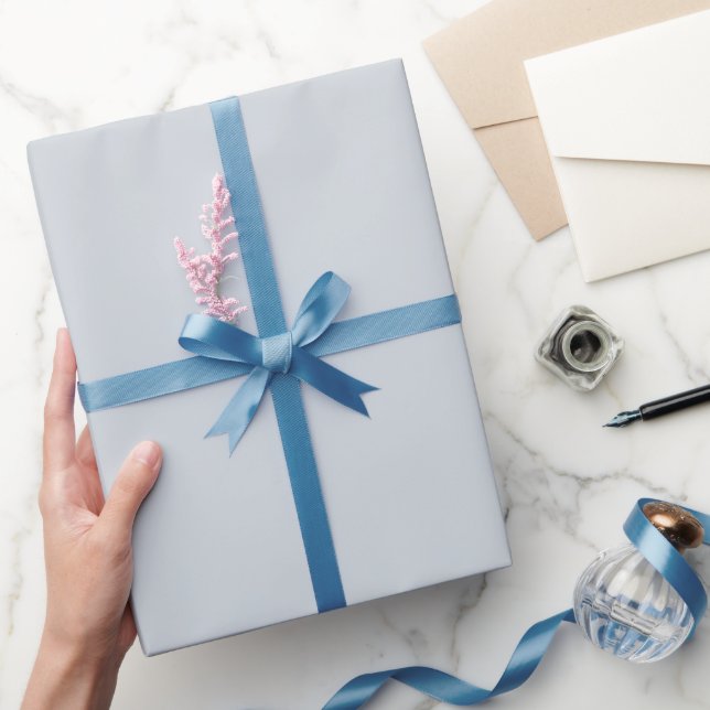 Trendig Dusty Bluish Grått - Wrapping Papper Roll Presentpapper (Gifting)