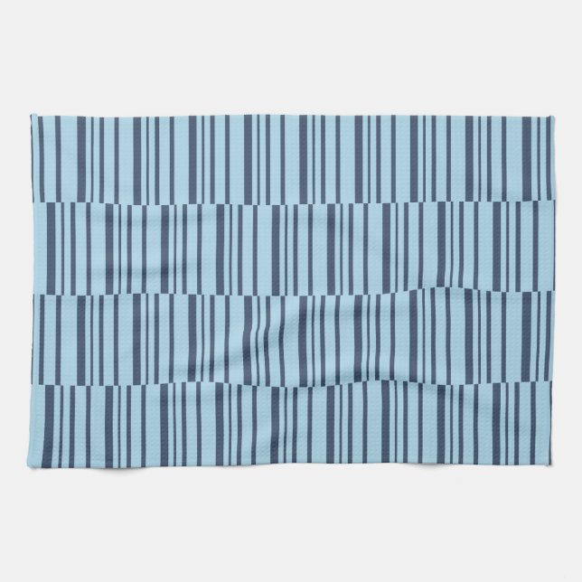 Trendig Earthy Blue Rand Kökshandduk (Horisontell)