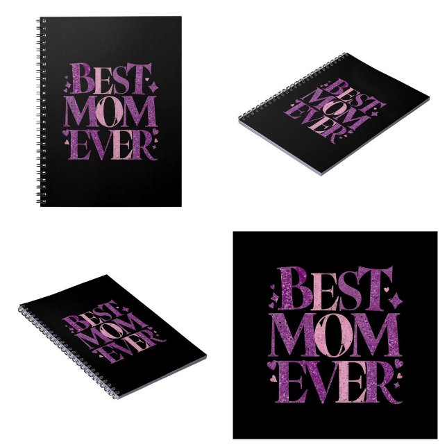 Trendig Elegant Bästa Mamma Någonsin Anteckningsbok (best mom ever notebooks Trendy Typography)
