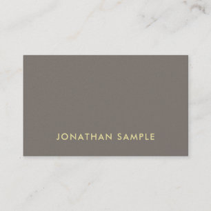 Trendig Elegant Färg Guld Font Sleek Plain Luxury Visitkort