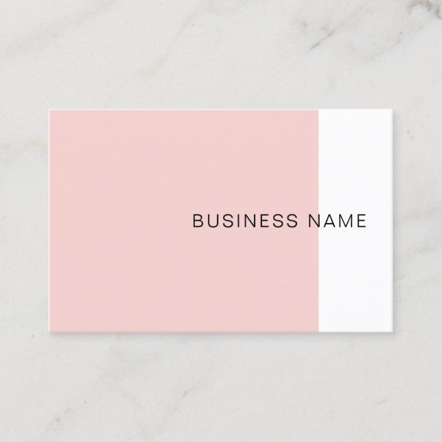 Trendig Elegant för  Rosa Modern minimalistisk utf Visitkort (Framsida)