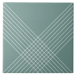 Trendig Elegant Geometrisk på Salvia Grön Kakelplatta