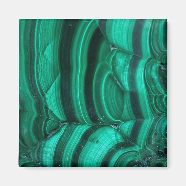 Trendig Elegant Grönt Malachite Crystal Stone Magnet (Framsidan)