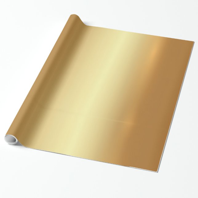 Trendig Elegant Guld Glamorös Mall Present Glansig Presentpapper (Utrullad)