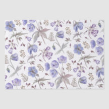 Trendig Elegant Lila Violet Wildblommor Party