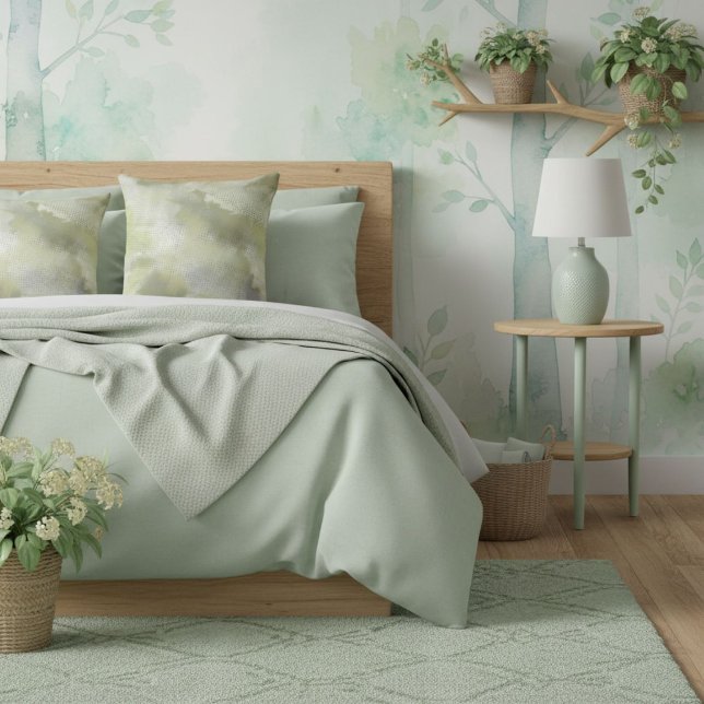 Trendig elegant modern minimalist  akvarell kudde (Skapare uppladdad)