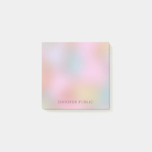 Trendig Elegant Modern Pastel Färg-mall Post-it Block