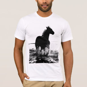 Trendig Elegant Modern pop Art Running Horse Manar T Shirt