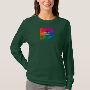 Trendig Elegant Modern Template Womens Forest Grön T Shirt