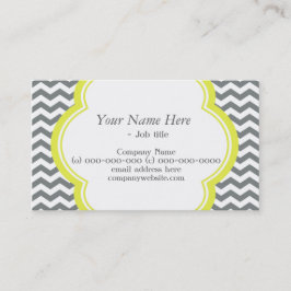 Trendig, elegant, modernt grått och vit chevron visitkort