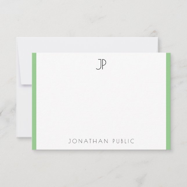 Trendig Elegant Monogrammed Modern Enkel mall (Framsida)