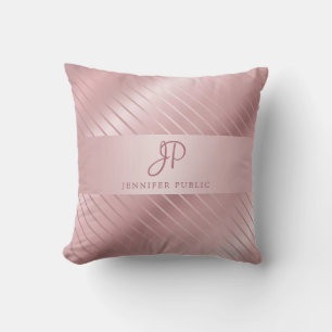 Trendig Elegant Ro Guld-mall monogrammad Kudde