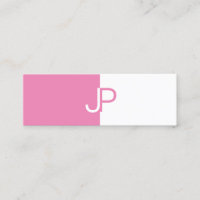 Trendig Elegant Rosa White Monogrammed