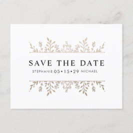 Trendig Elegant Roséguld Chic Save the Date Meddelande Vykort