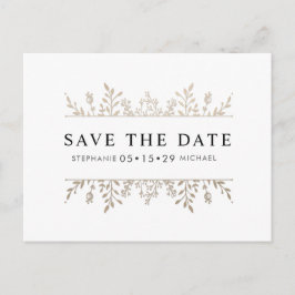 Trendig Elegant Roséguld Chic Save the Date Meddelande Vykort