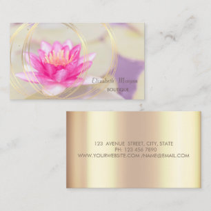 Trendig Elegant Roséguld, Guld Cirklar Lotus Visitkort