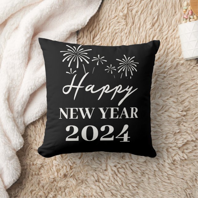 Trendig Elegant Script Gott nytt år Kudde (Filt)