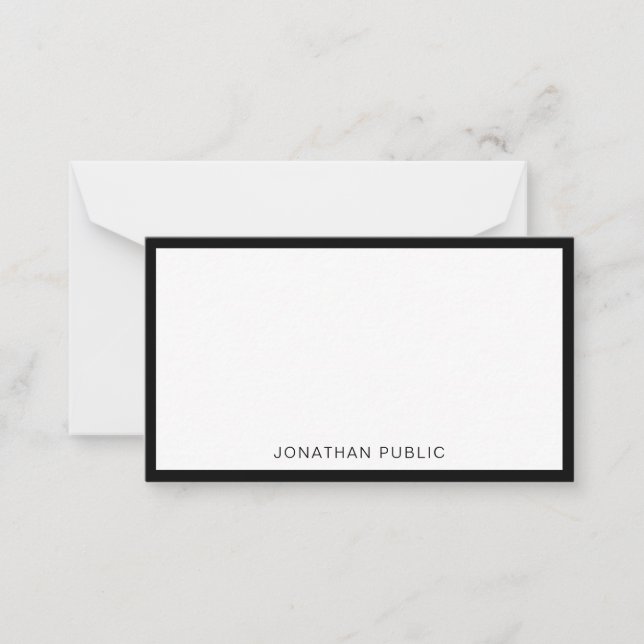 Trendig Elegant svartvit minimalistisk mall (Framsida)