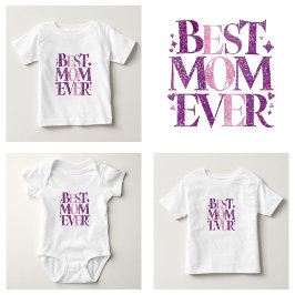 Trendig Elegant Världens Bästa Mamma T Shirt