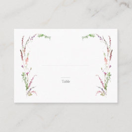 Trendig Elegant Wildblomme Blommigt Bröllop Escort Placeringskort