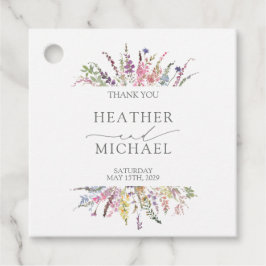 Trendig Elegant Wildblomme Blommigt Bröllop Gåvor Etiketter