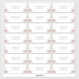 Trendig Elegant Wildblomme Blommigt Guest Adress Klistermärken