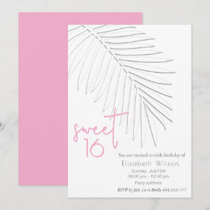 Trendig Embossed handflatan minimalistisk manus sö Inbjudningar