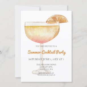 Trendig Enkel Modern Sommar Cocktailfest Inbjudningar
