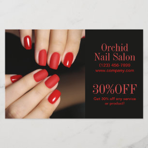 Trendig Estetiker SPA Nagelsalong Prislistor Flygblad
