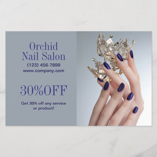 Trendig Estetiker SPA Nagelsalong Prislistor Flygblad (Framsidan)