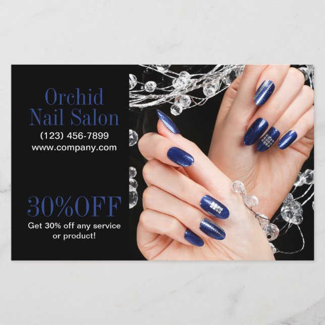 Trendig Esthetician SPA Nail Salon Pris Lists Flygblad (Framsidan)