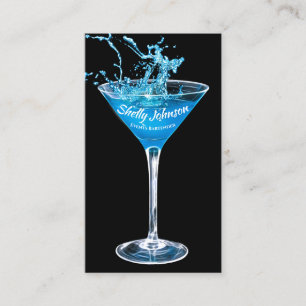 Trendig Events Bartender Exotic Blue Stänk Visitkort