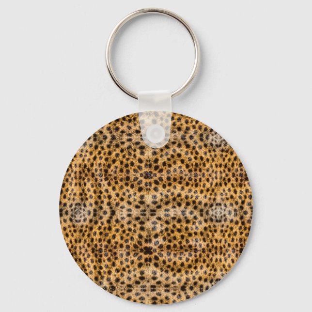 Trendig Exotic Cheetah Päls Mönster Animal Print Nyckelring (Framsida)