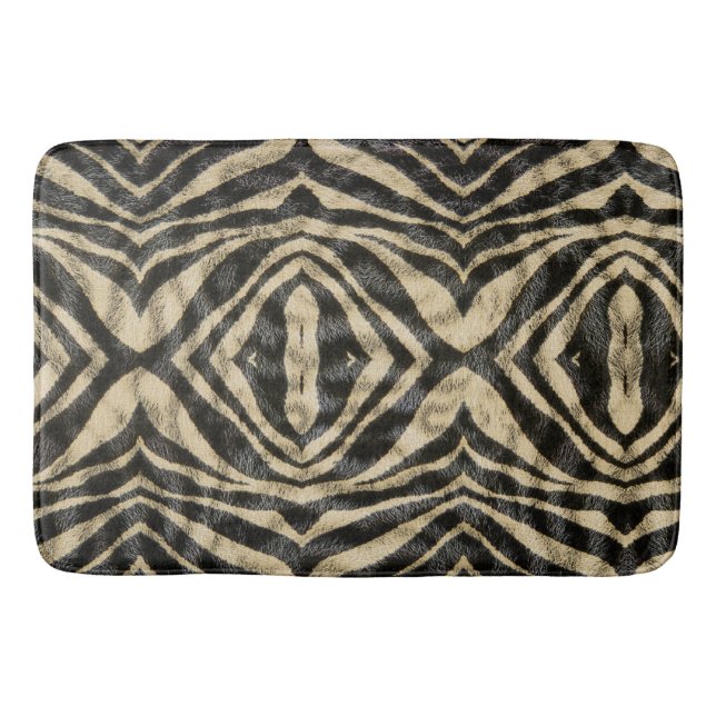 Trendig Exotic Zebra Päls Mönster Animal Print Badrumsmatta (Framsidan)