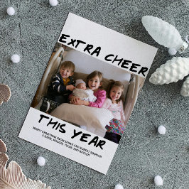 Trendig Extra Cheer i år för fotokort | Svart Julkort