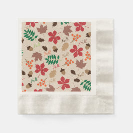 Trendig Fall Multifärgad Red Grönt Brown Orange Pappersservett