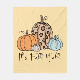 Trendig Fall Pumpkin | "IT's Fall Y'all", citat Fleecefilt