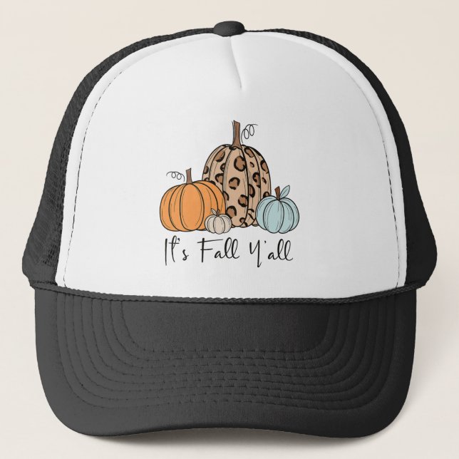 Trendig Fall Pumpkin | "IT's Fall Y'all", citat Keps (Framsida)