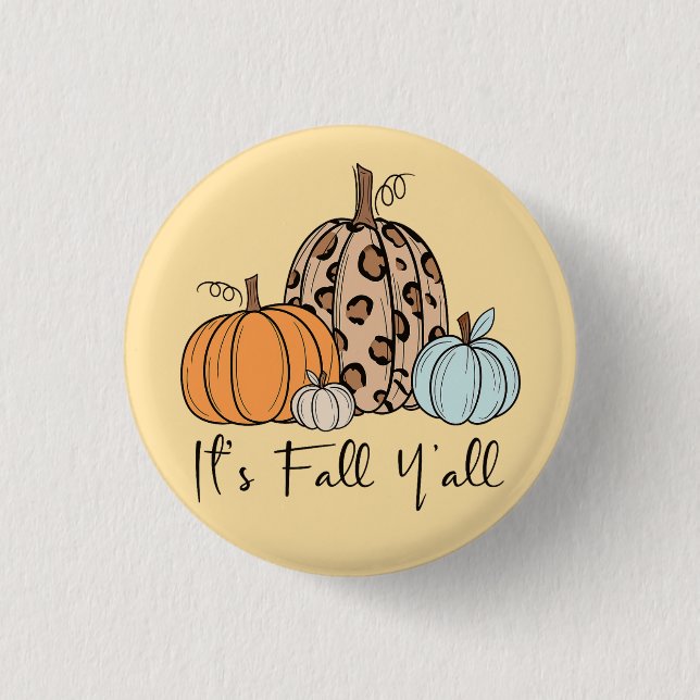 Trendig Fall Pumpkin | "IT's Fall Y'all", citat Knapp (Framsida)