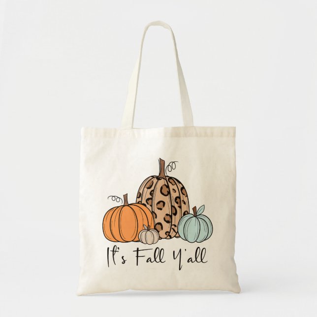 Trendig Fall Pumpkin | "IT's Fall Y'all", citat Tygkasse (Framsidan)