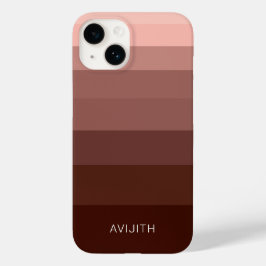 Trendig Färg Blocks Brown anpassade-tecken