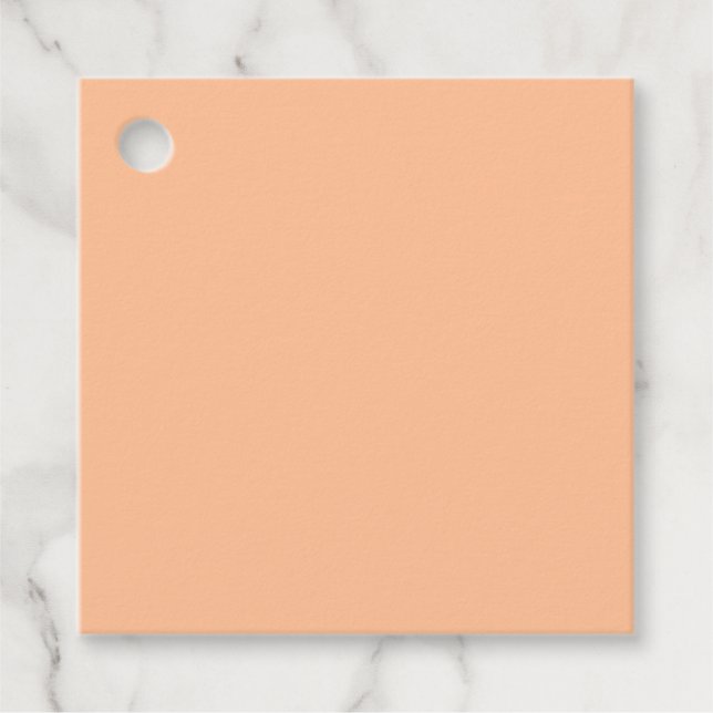 Trendig Färg Peach Fuzz Solid Färg | ELEGANT Gåvor Etiketter (Framsida)