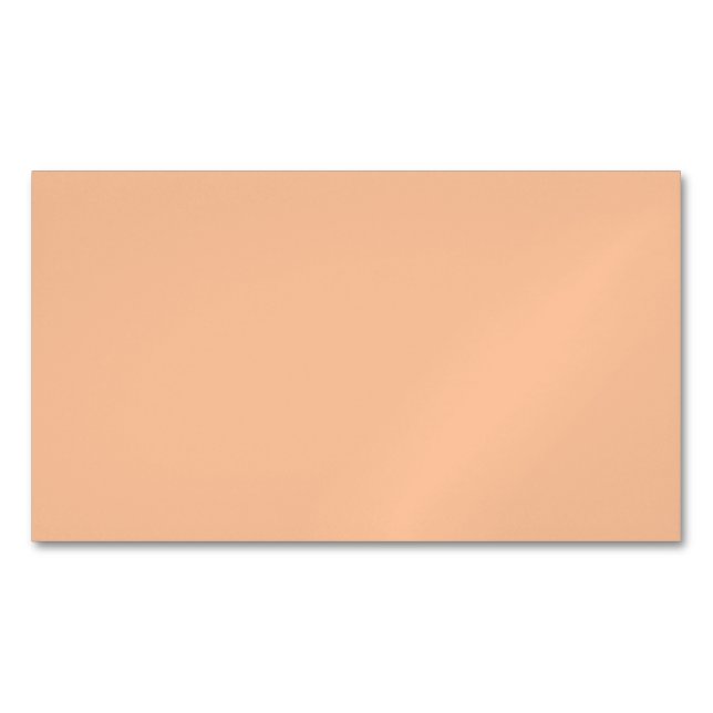 Trendig Färg Peach Fuzz Solid Färg | ELEGANT Magnetiska Visitkort (Framsida)